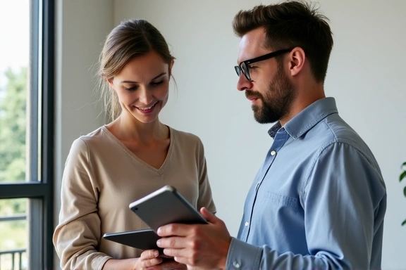 Nutrizionista che spiega un piano alimentare a un cliente